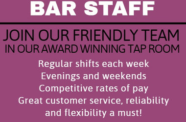 Bar Staff Required!